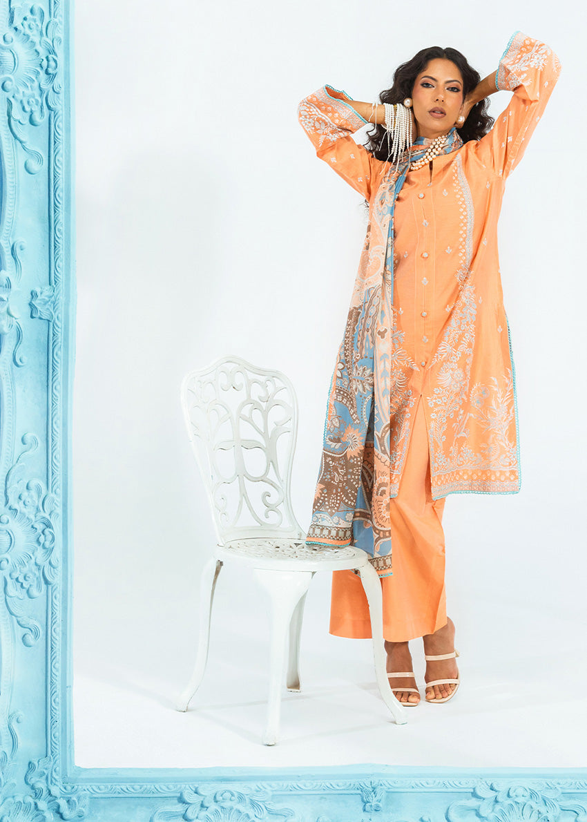 Peach-Cotton-Silk-3 Piece (WP3PSSW25S10N1)