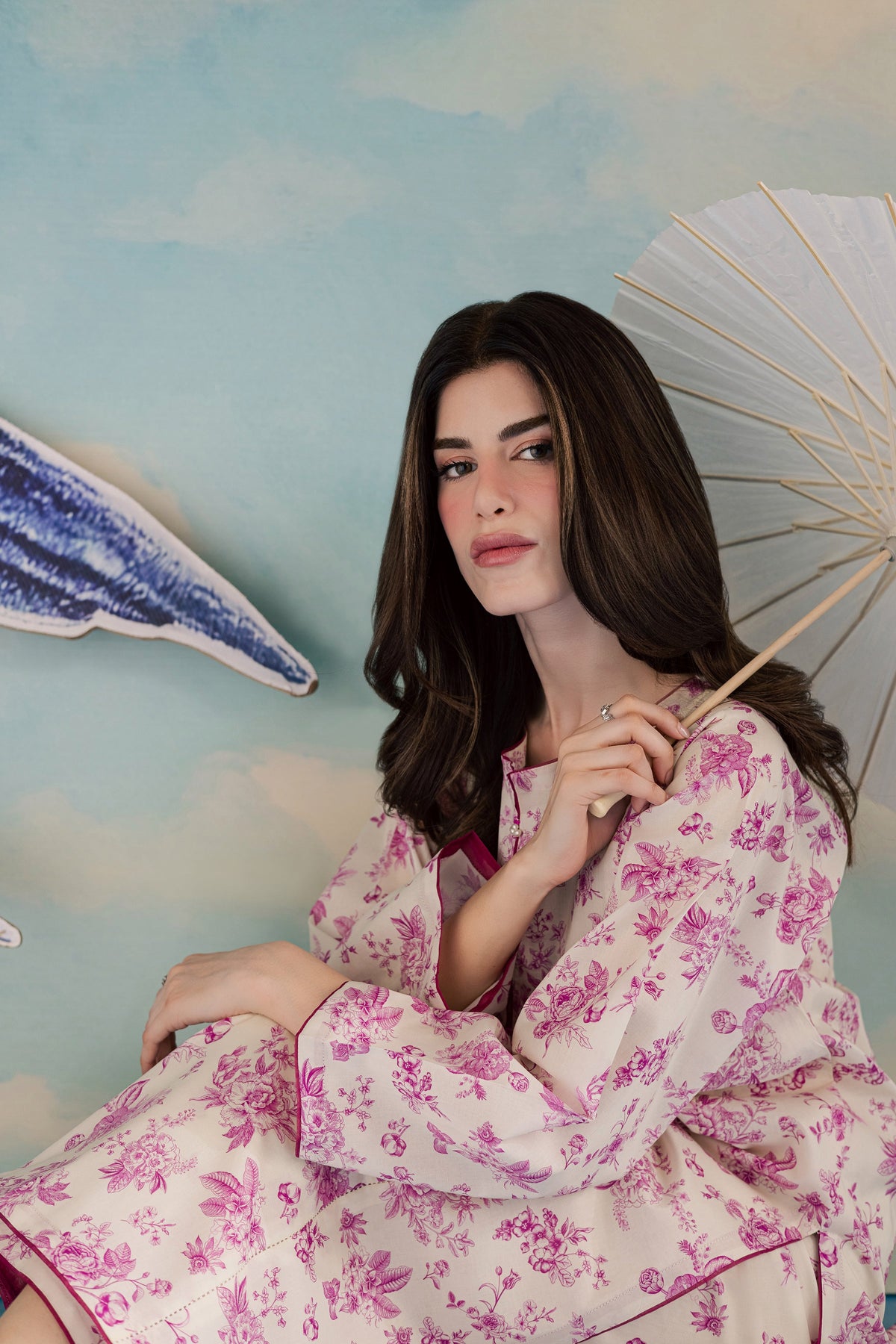 Pink Ferbera 2Pc - Printed Lawn Dress