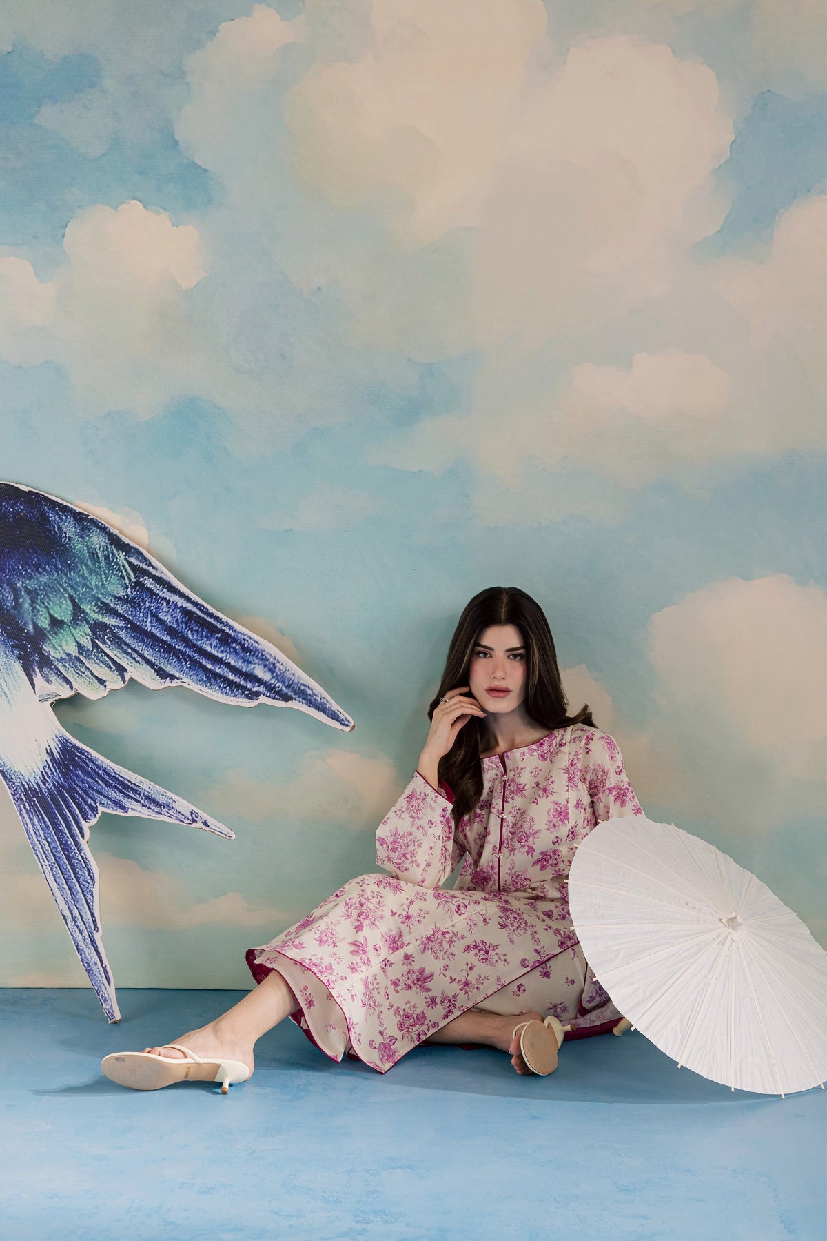 Pink Ferbera 2Pc - Printed Lawn Dress