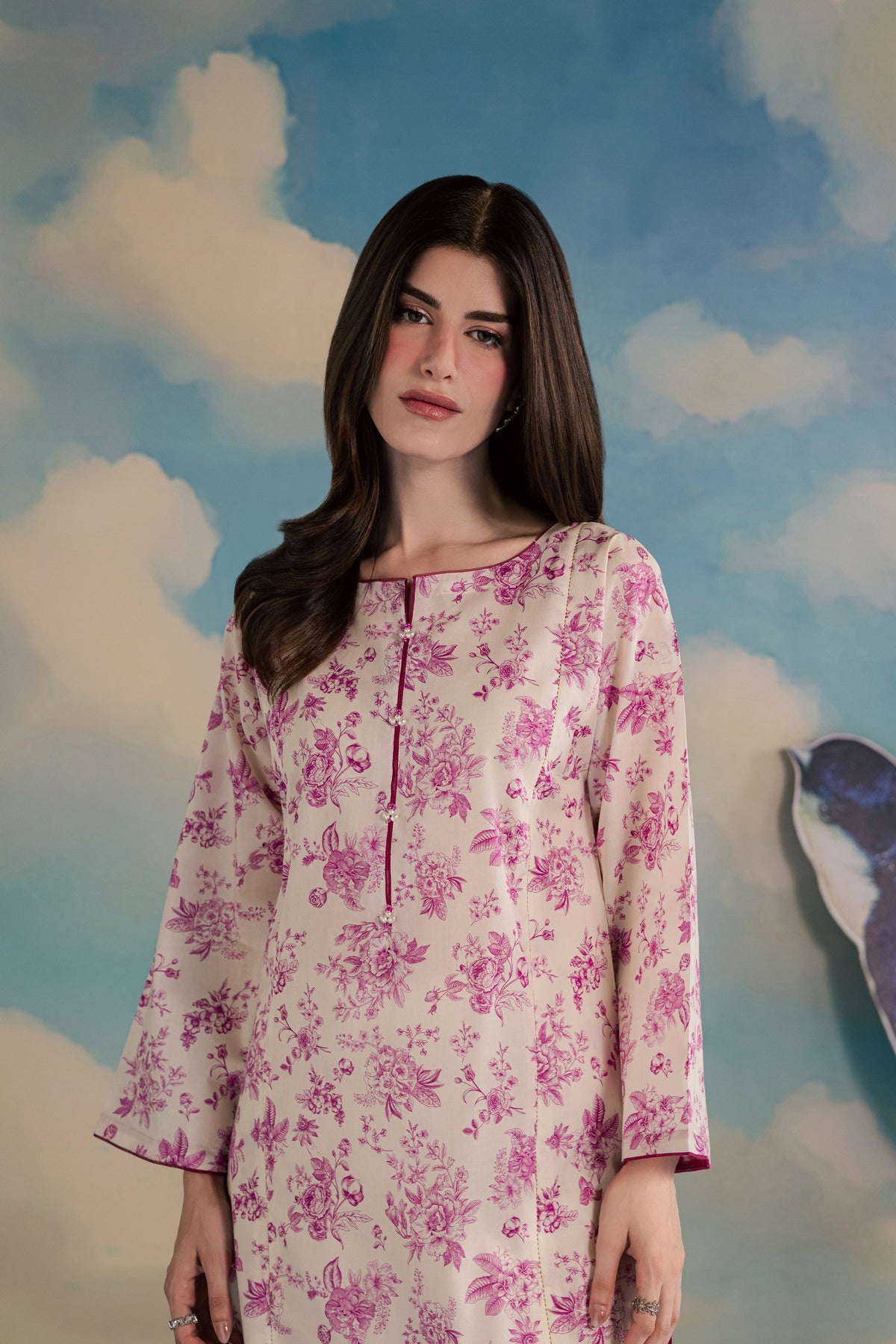 Pink Ferbera 2Pc - Printed Lawn Dress
