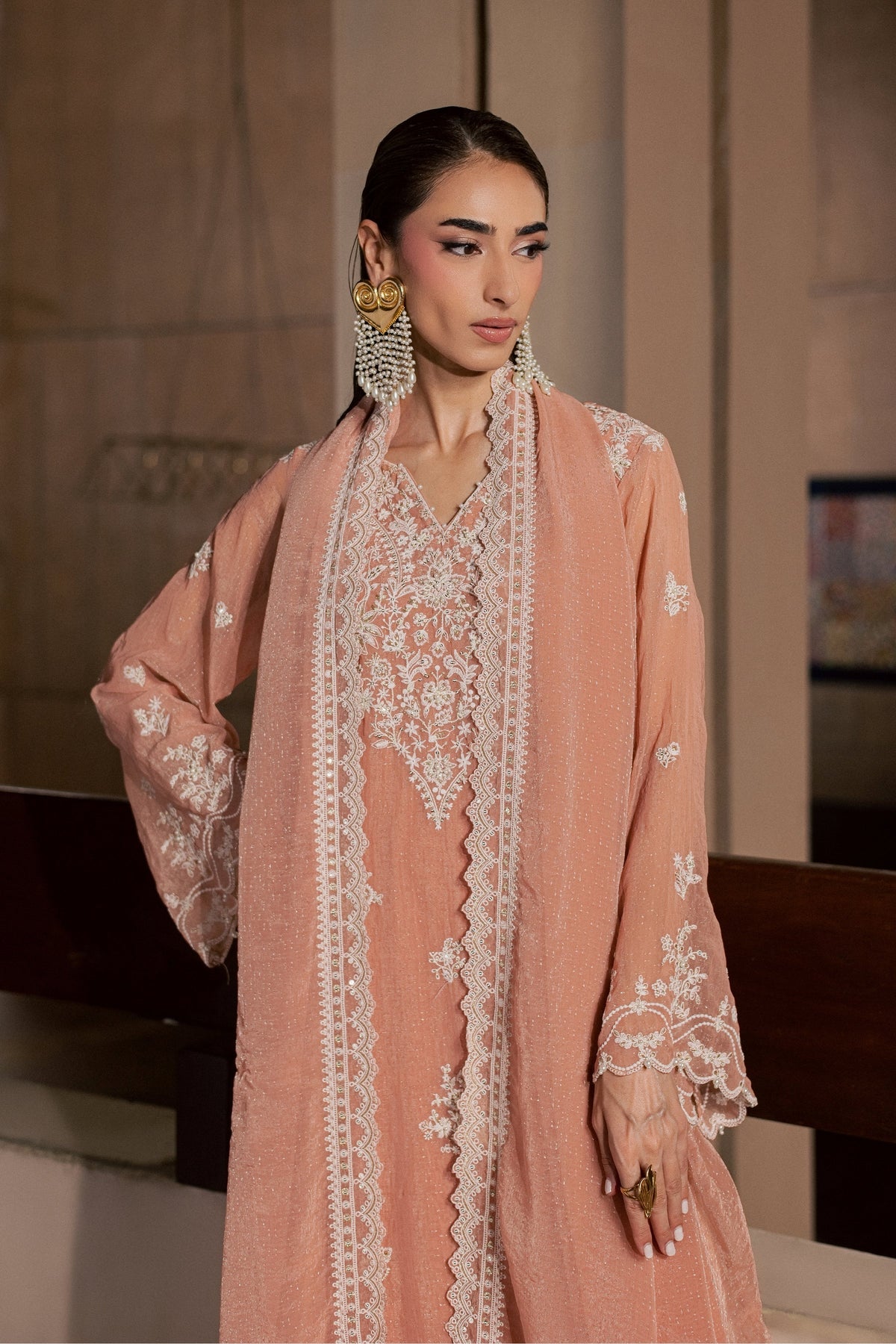 Pink Hoor 3Pc - Festive Luxe Pret
