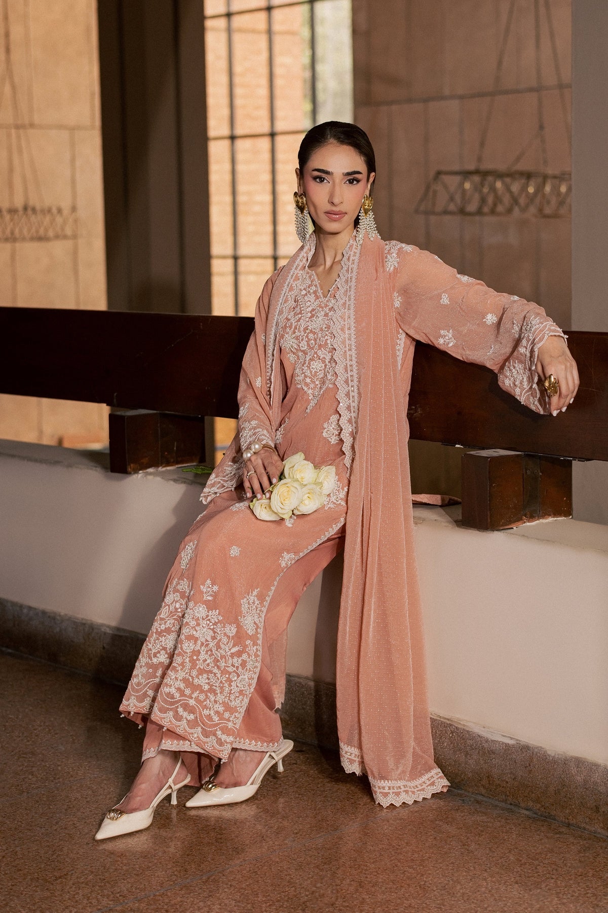 Pink Hoor 3Pc - Festive Luxe Pret