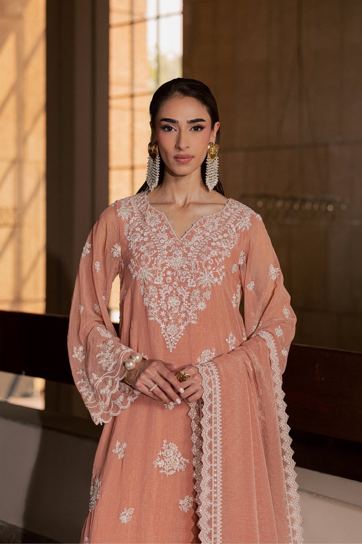 Pink Hoor 3Pc - Festive Luxe Pret