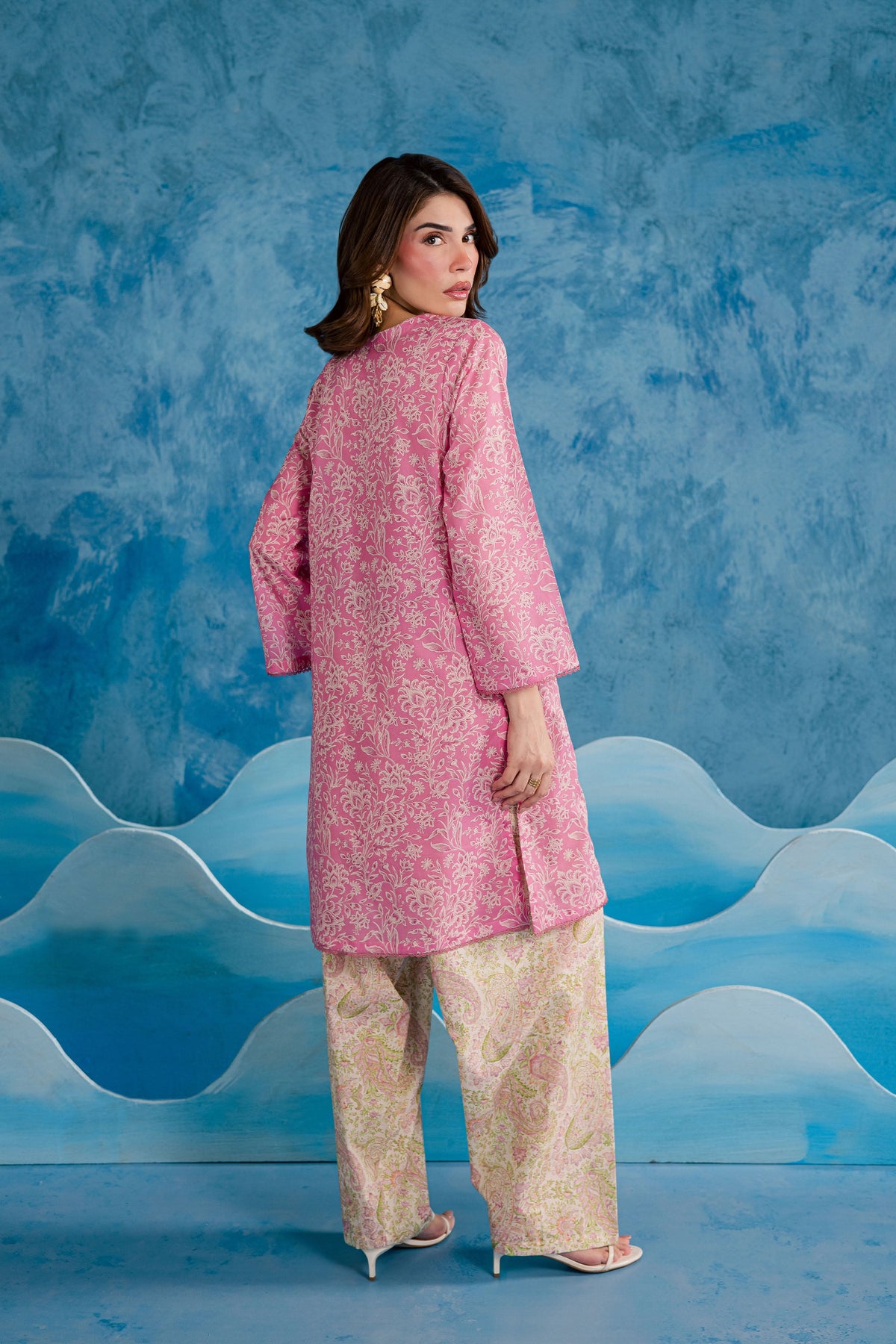 Pink Serena 2Pc - Printed Lawn Dress