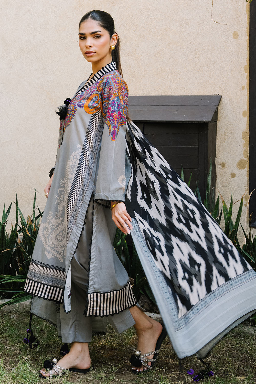 3 Piece Printed Lawn Suit with Printed Chiffon Dupatta BM-52047