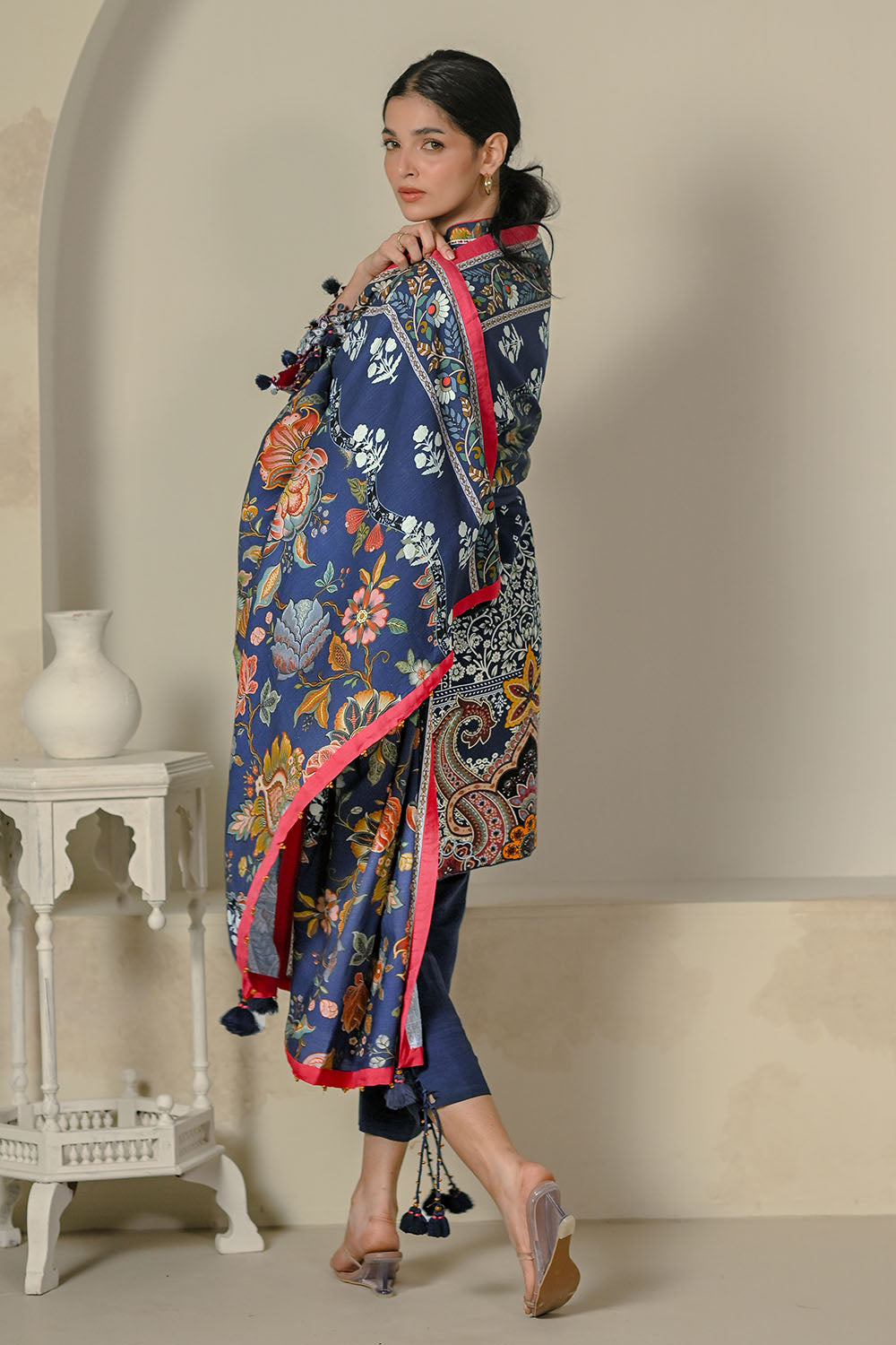 3 Piece Printed Corduroy Suit
