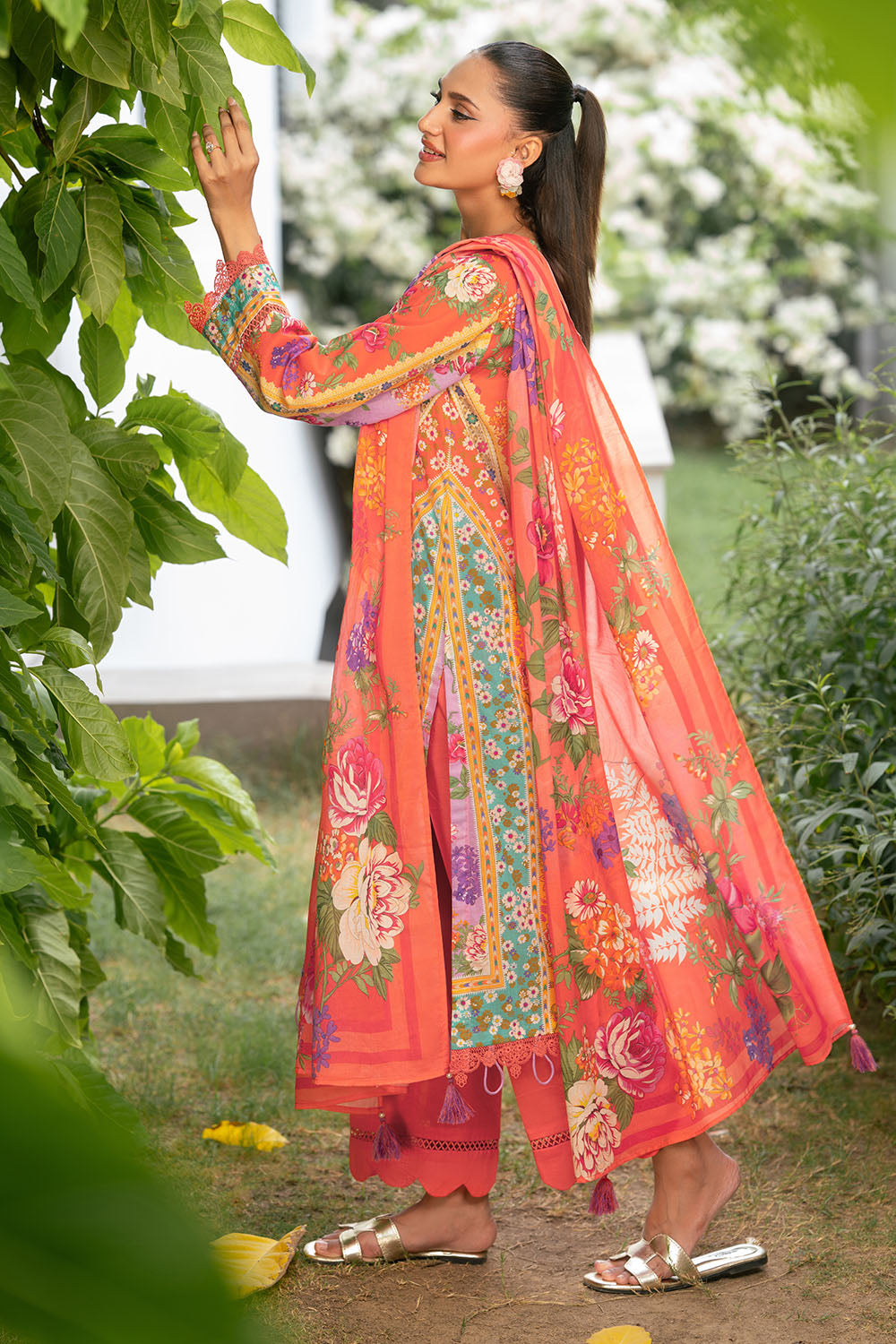3 Piece Printed Cotton Suit
