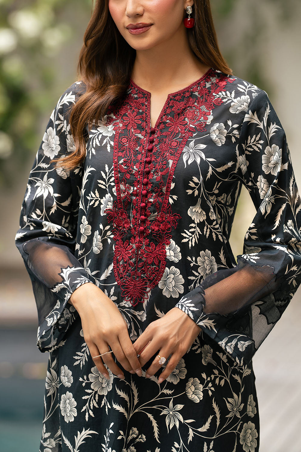 3 Piece Printed Cotton Suit
