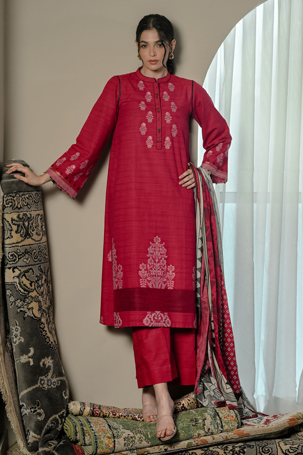 3 Piece Jacquard Suit