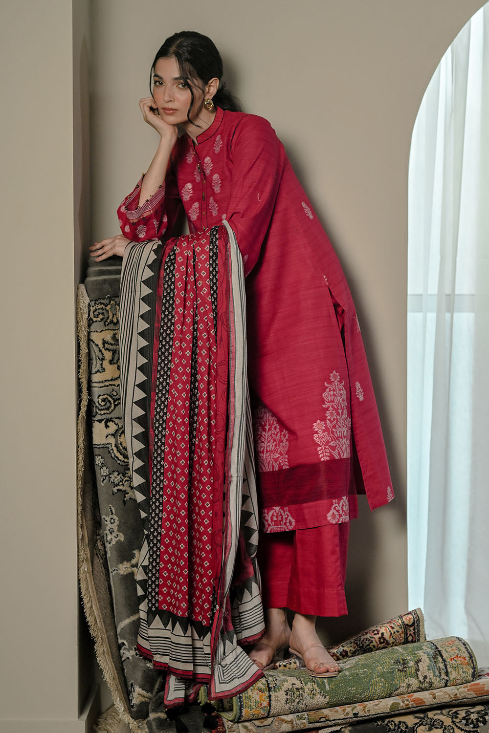 3 Piece Jacquard Suit