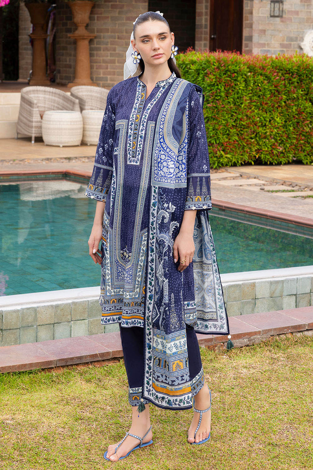 3 Piece Printed Cambric Suit with Lawn Dupatta CBN-62018