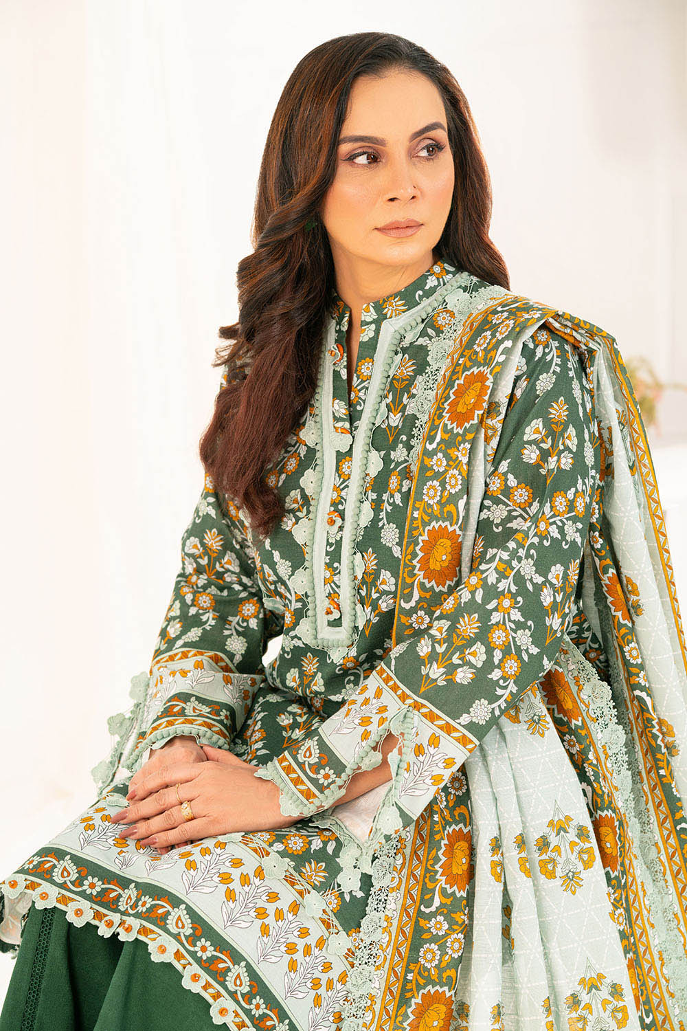 3 Piece Printed Khaddar Suit with Dupatta