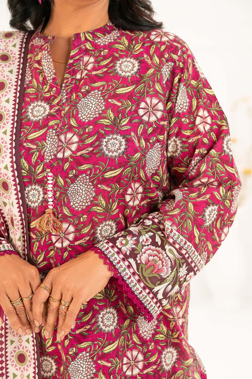 3 Piece Printed Khaddar Suit with Dupatta