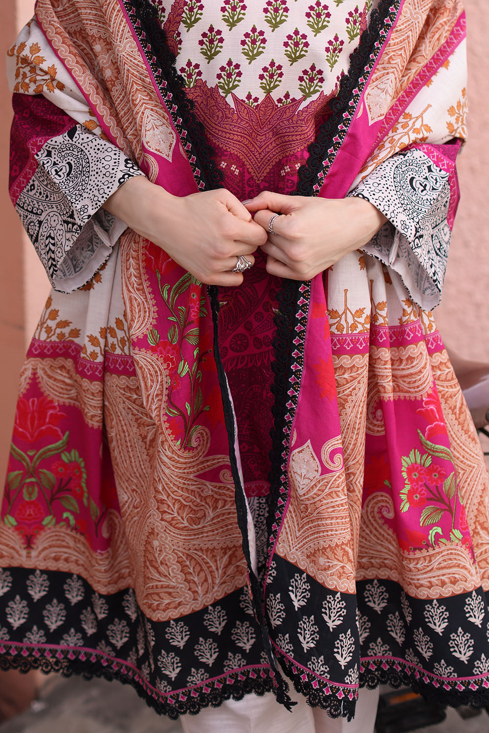 3 Piece Printed Khaddar Suit with Printed Khaddar Dupatta