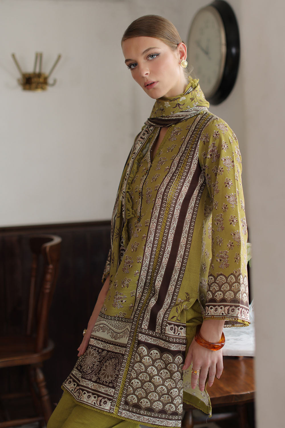 3 Piece Printed Khaddar Suit