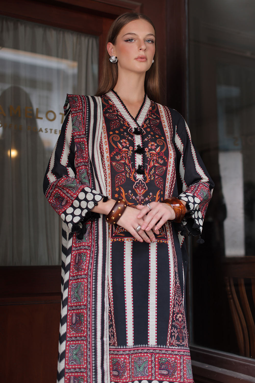 3 Piece Printed Khaddar Suit