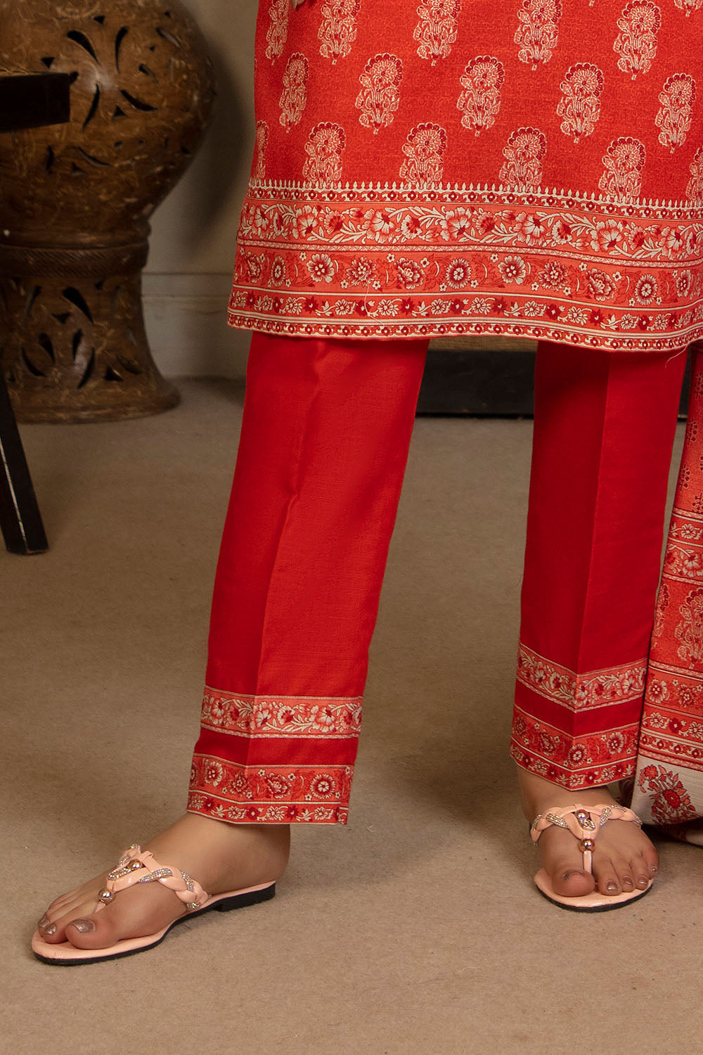 3 Piece Printed Khaddar Suit with Dupatta