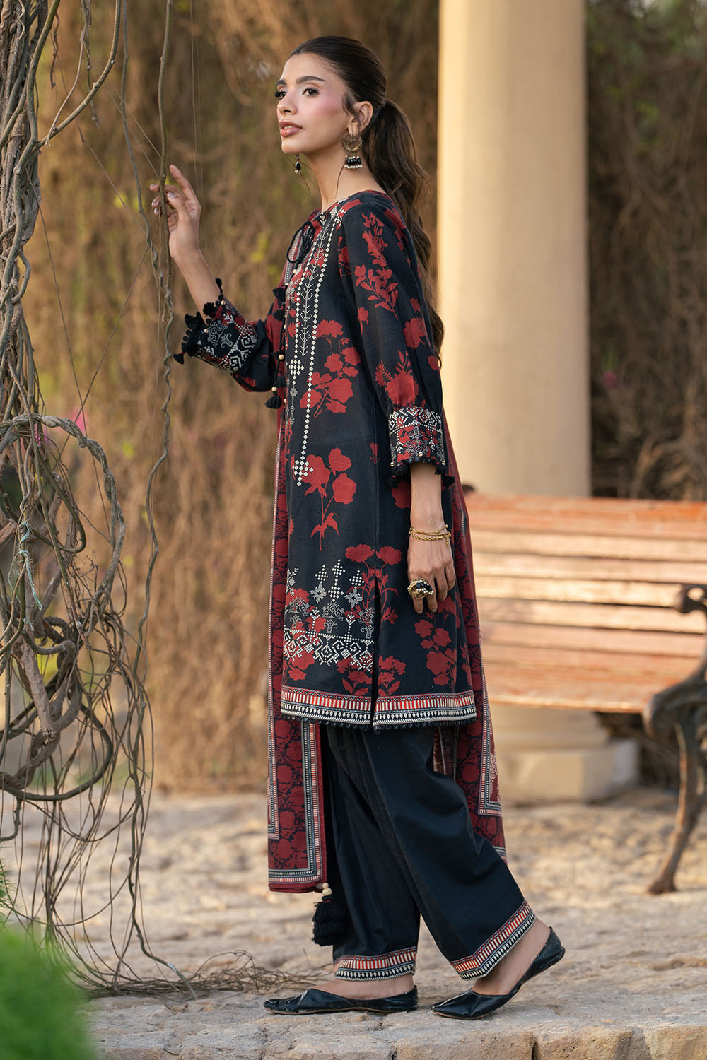 3 Piece Printed Khaddar Suit - W-FB-WCS-26-491797