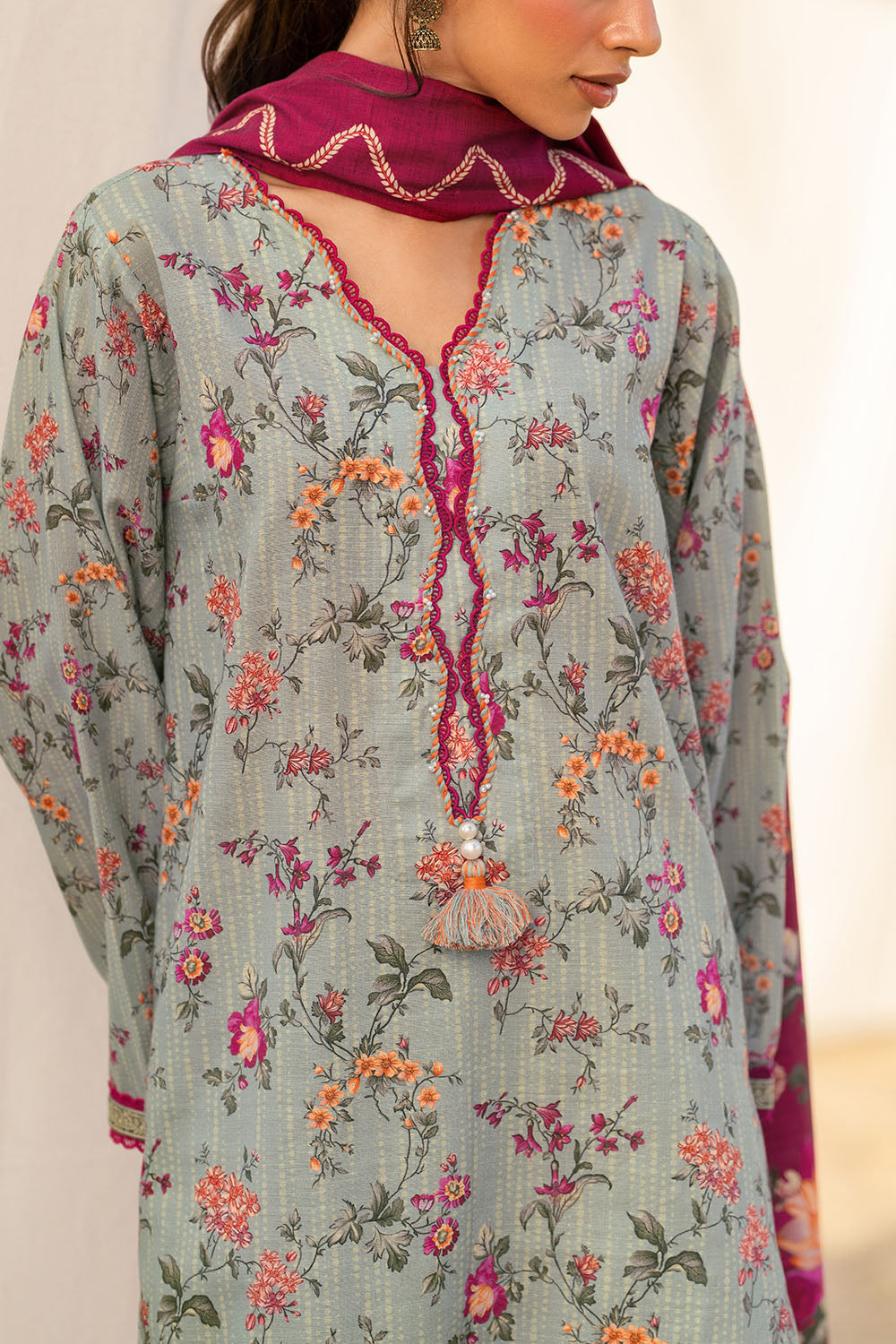 3 Piece Printed Khaddar Suit - W-FB-WCS-26-491796
