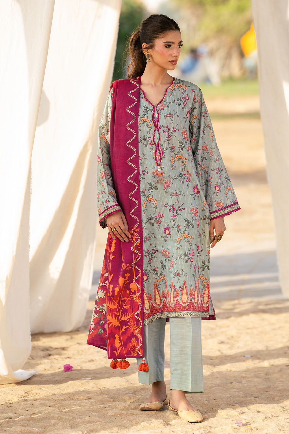 3 Piece Printed Khaddar Suit - W-FB-WCS-26-491796