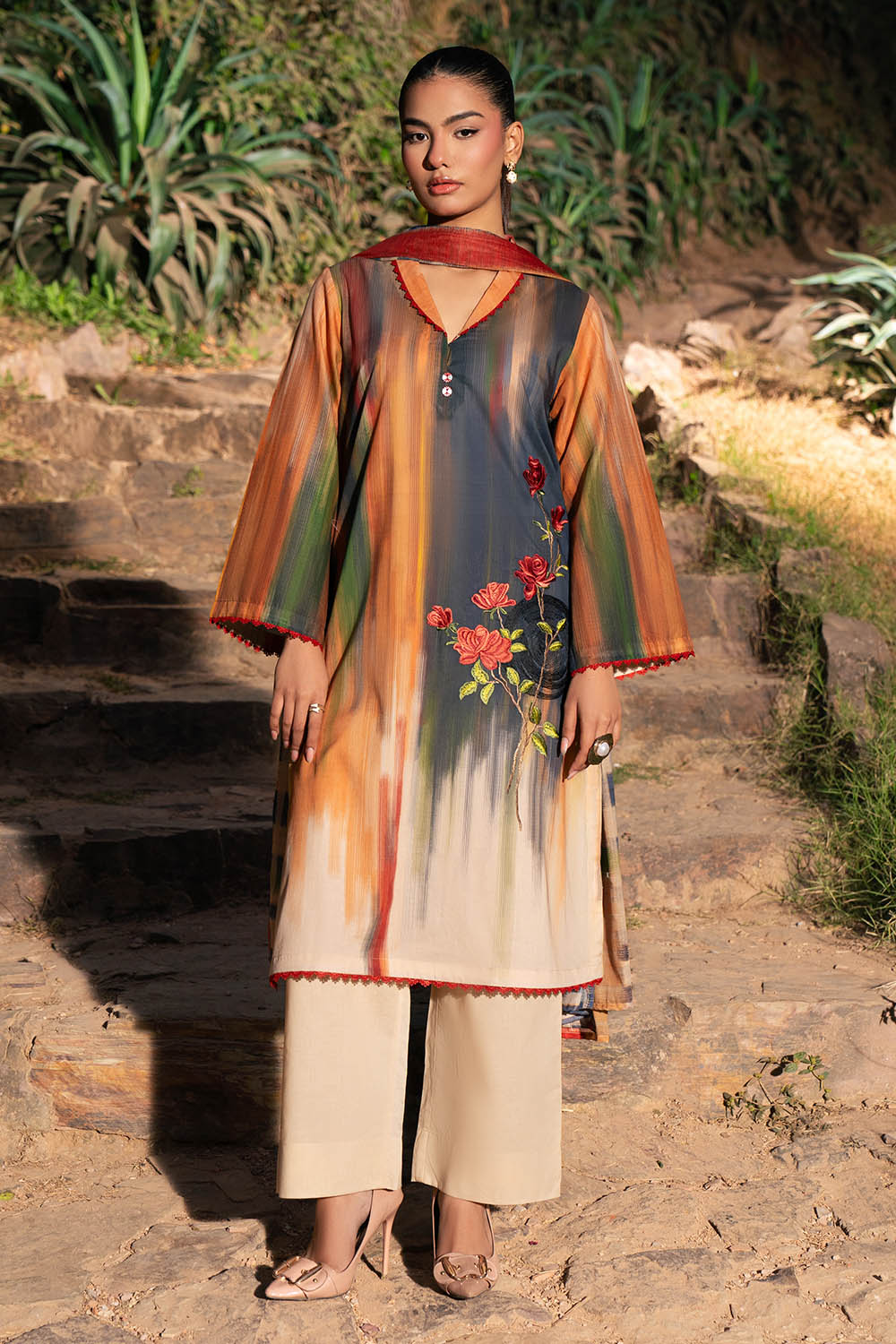 3 Piece Embroidered Printed Lawn Suit