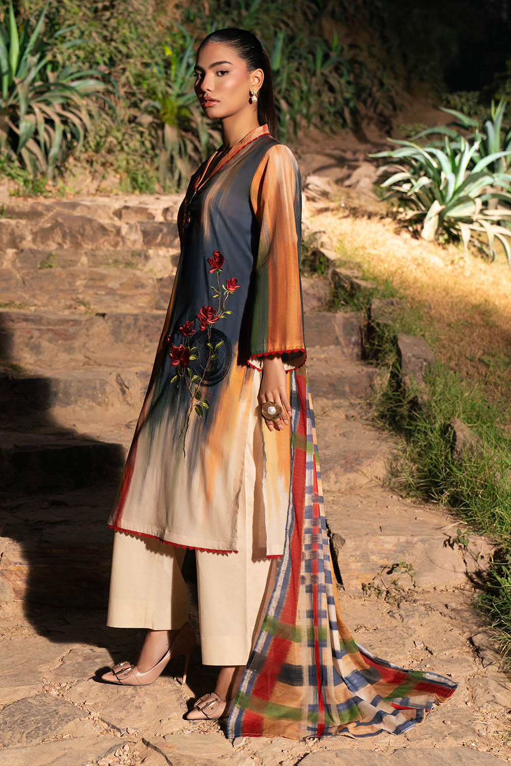 3 Piece Embroidered Printed Lawn Suit