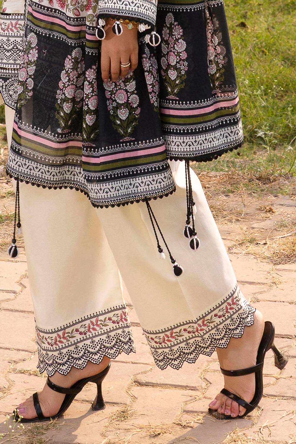 3 Piece Embroidered Printed Lawn Suit with Printed Trouser