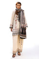 3 Piece Embroidered Printed Lawn Suit With Printed Trouser