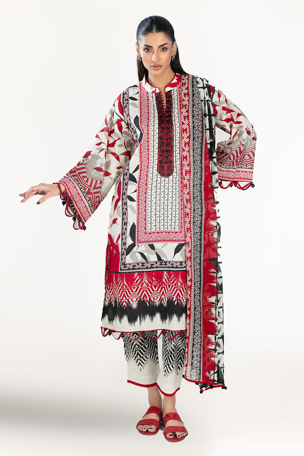 3 Piece Embroidered Printed Lawn Suit