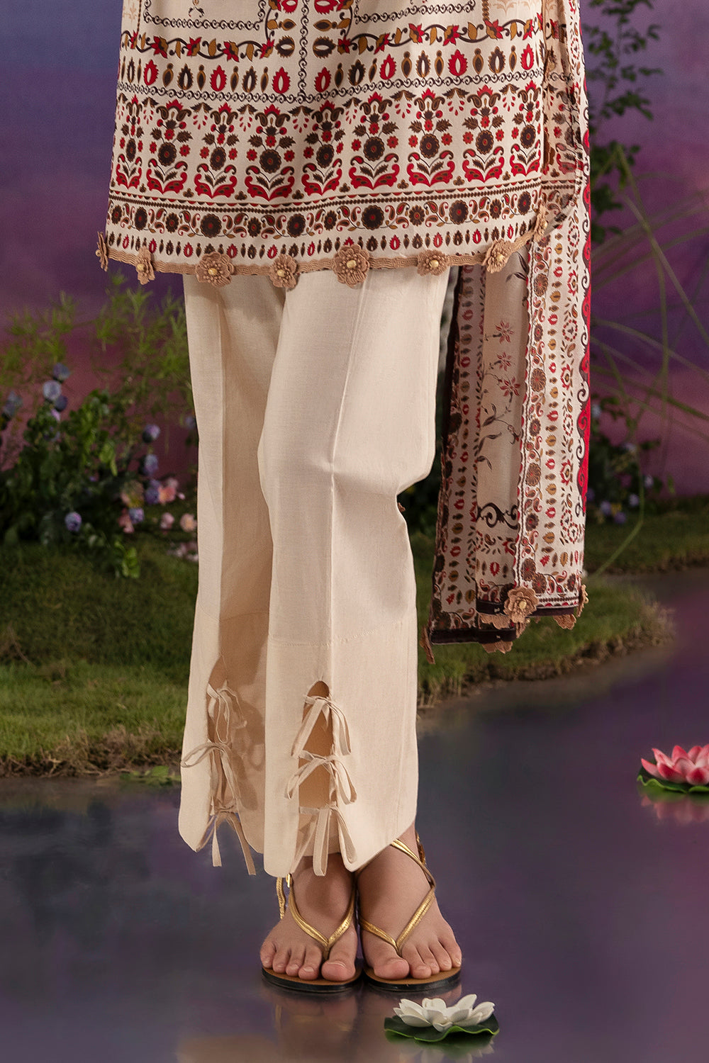 3 Piece Printed Cotton Suit with Printed Lawn Dupatta