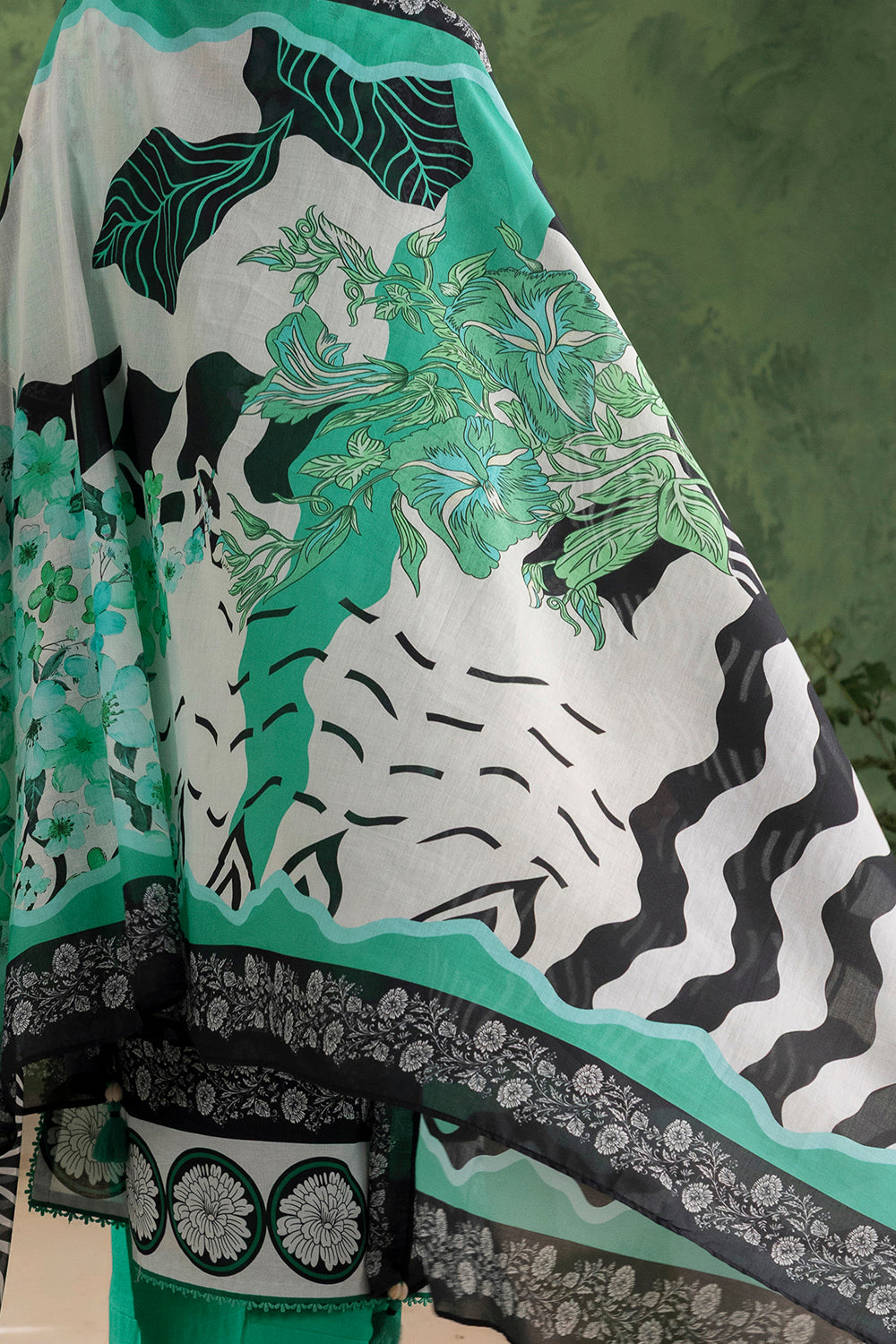 3 Piece Printed Cotton Suit with Printed Lawn Dupatta
