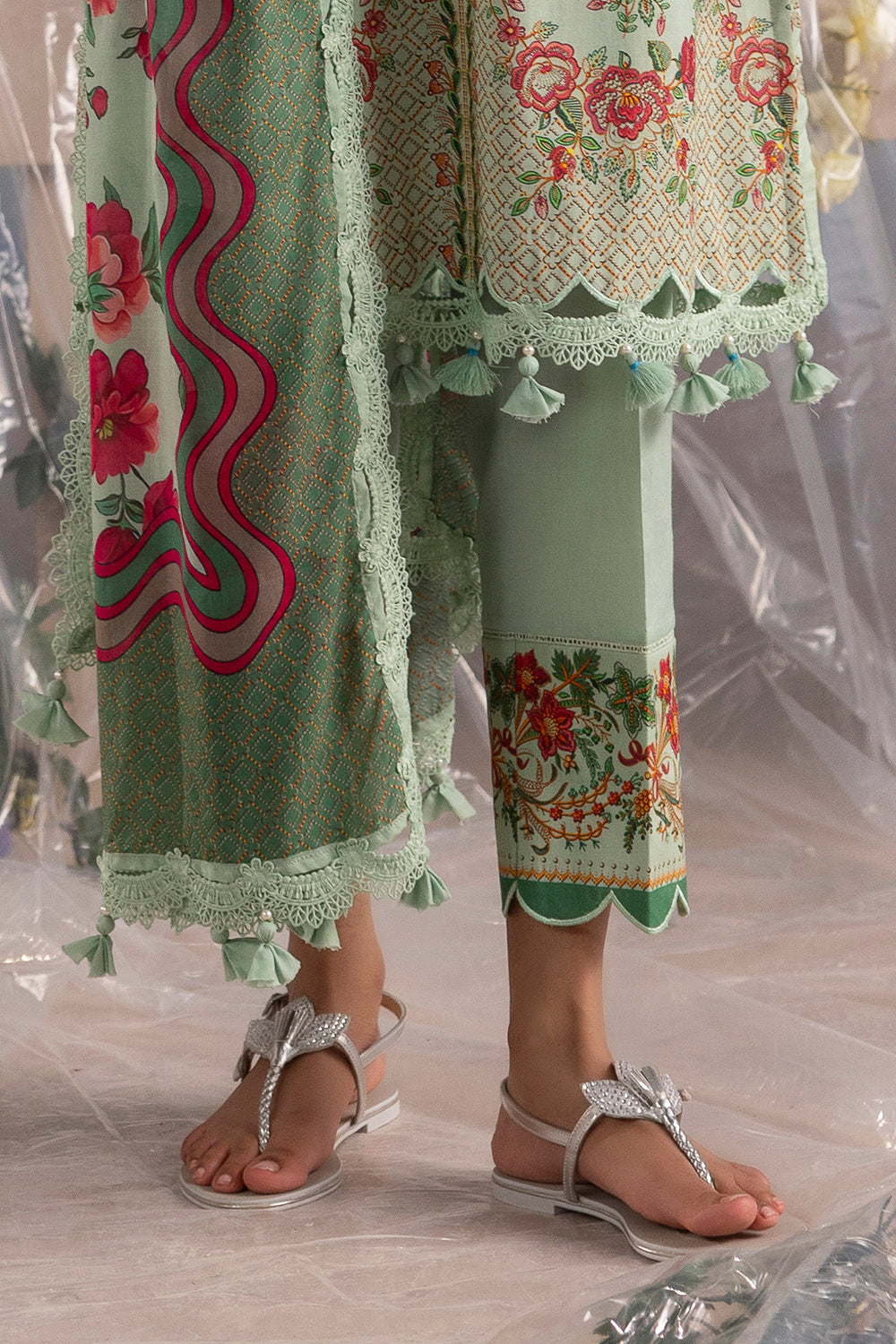 3 Piece Printed Cotton Suit with Printed Lawn Dupatta