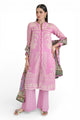 3 Piece Printed Dobby Suit with Printed Lawn Dupatta and Dyed Trouser