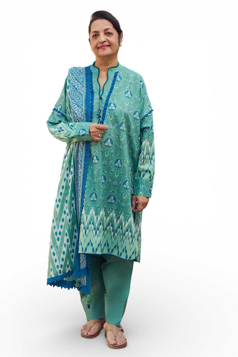 3 Piece Printed Lawn Suit with Dupatta
