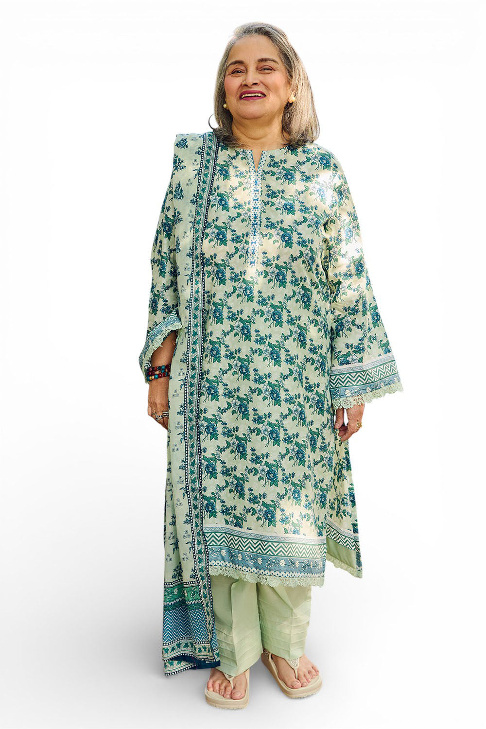 3 Piece Printed Lawn Suit With Dupatta