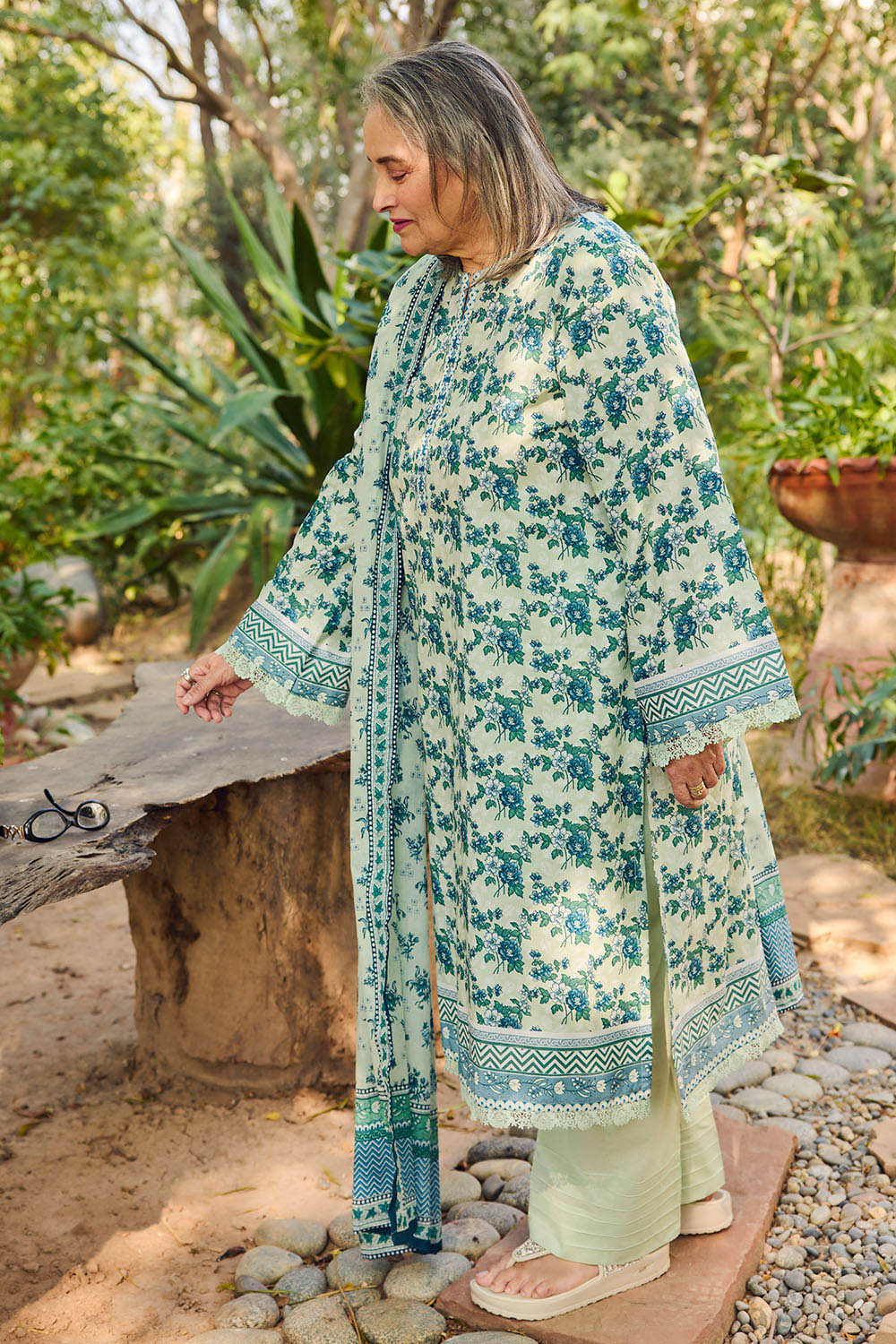 3 Piece Printed Lawn Suit With Dupatta