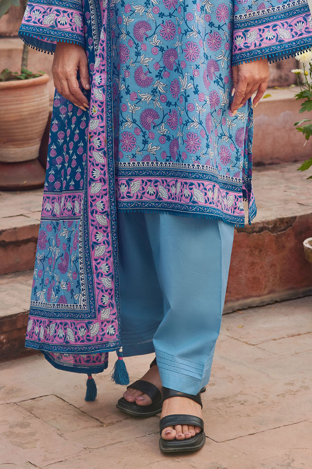 3 Piece Printed Lawn Suit With Dupatta