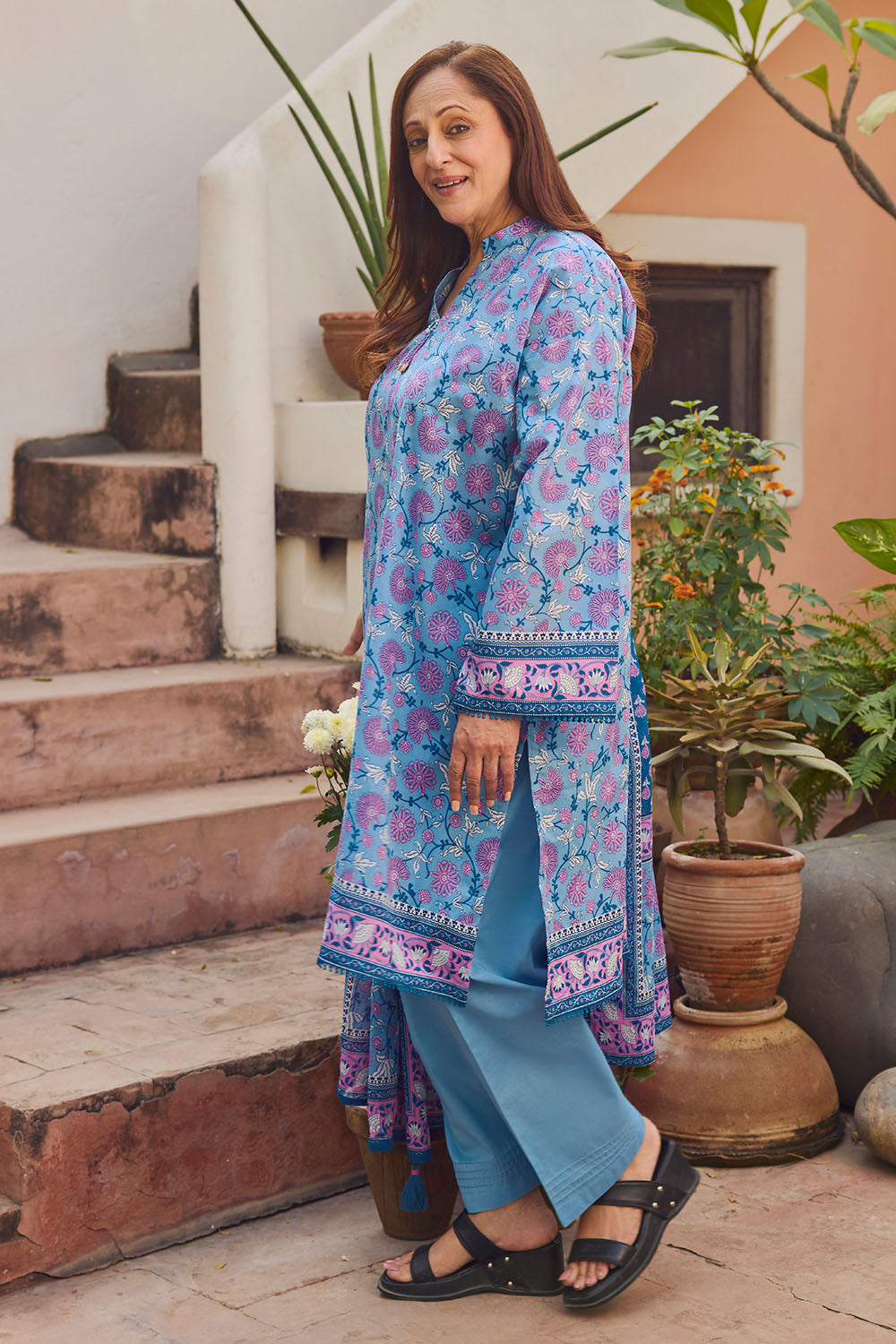 3 Piece Printed Lawn Suit With Dupatta