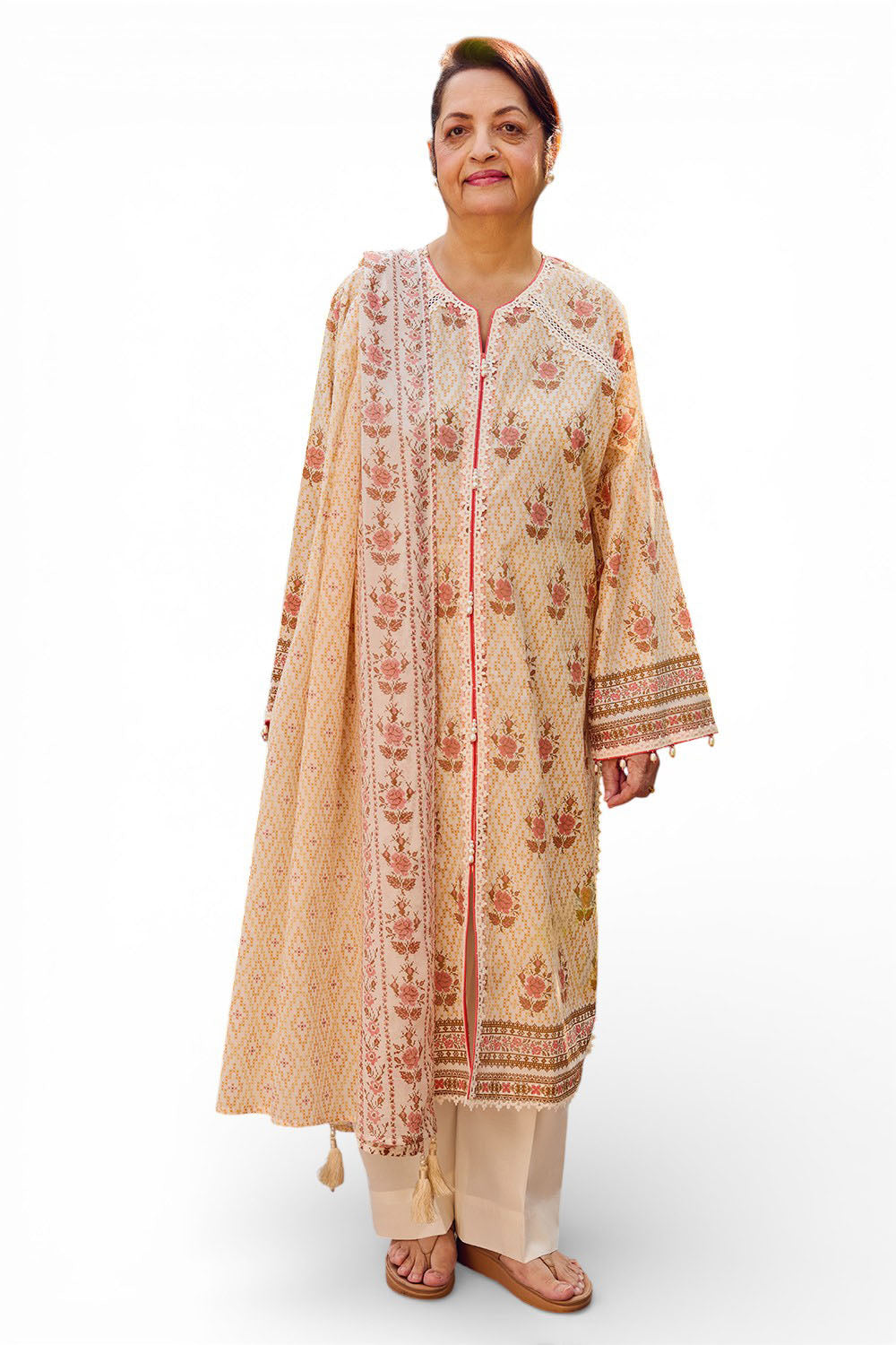 3 Piece Printed Lawn Suit with Dupatta