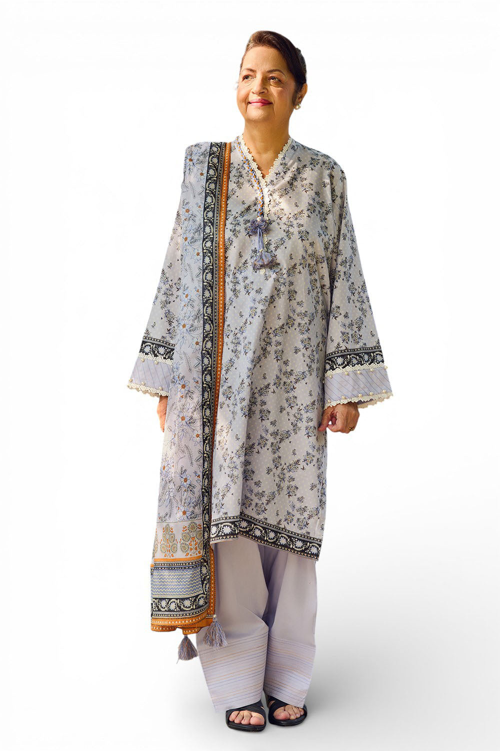 3 Piece Printed Lawn Suit with Dupatta