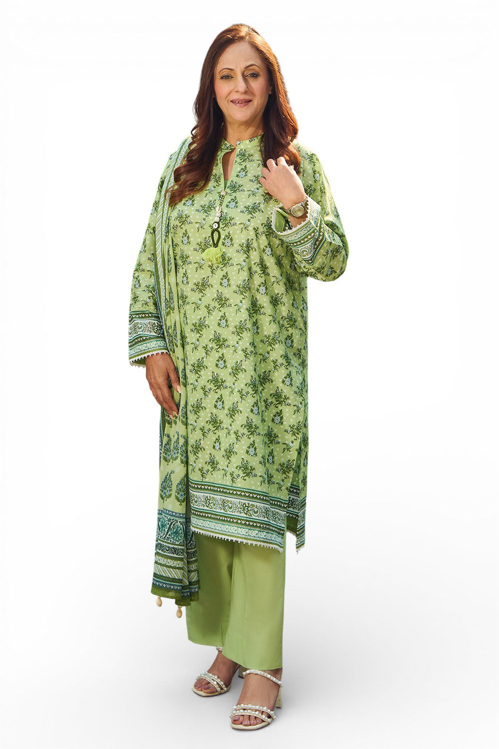 3 Piece Printed Lawn Suit with Dupatta