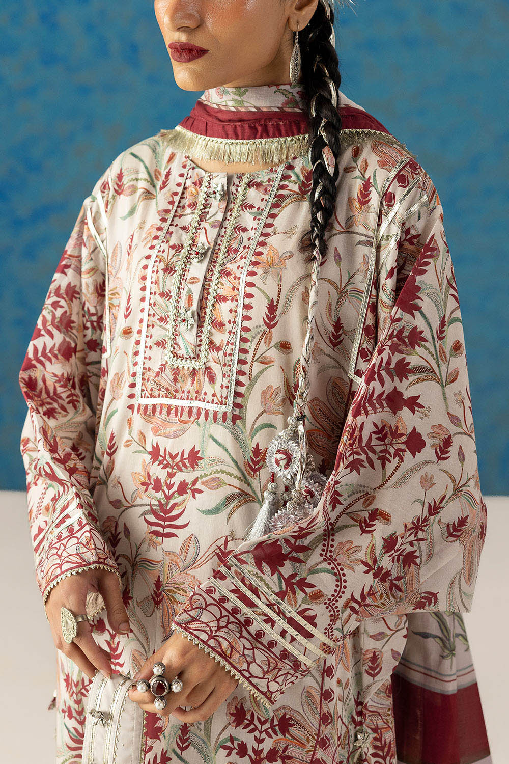 3 Piece Printed Lawn Suit with Dupatta