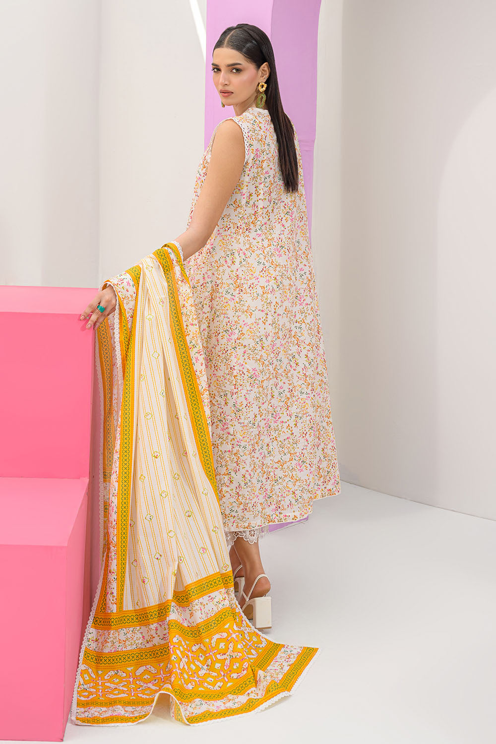 3 Piece Printed Lawn Suit and Dyed Trouser