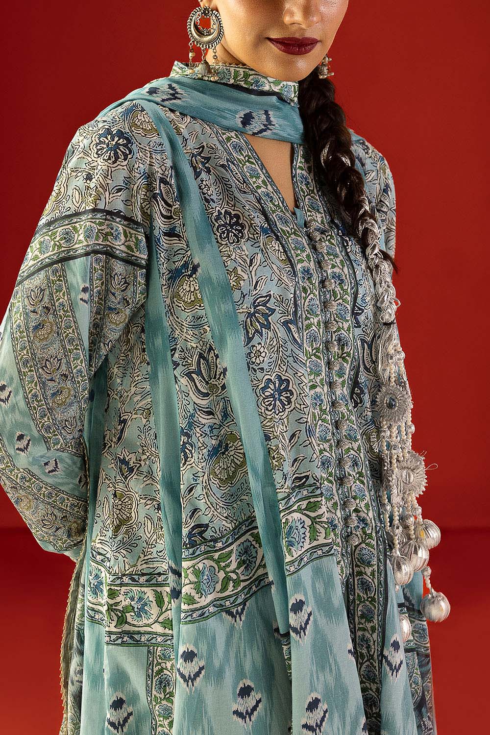 3 Piece Printed Lawn Suit with Dupatta