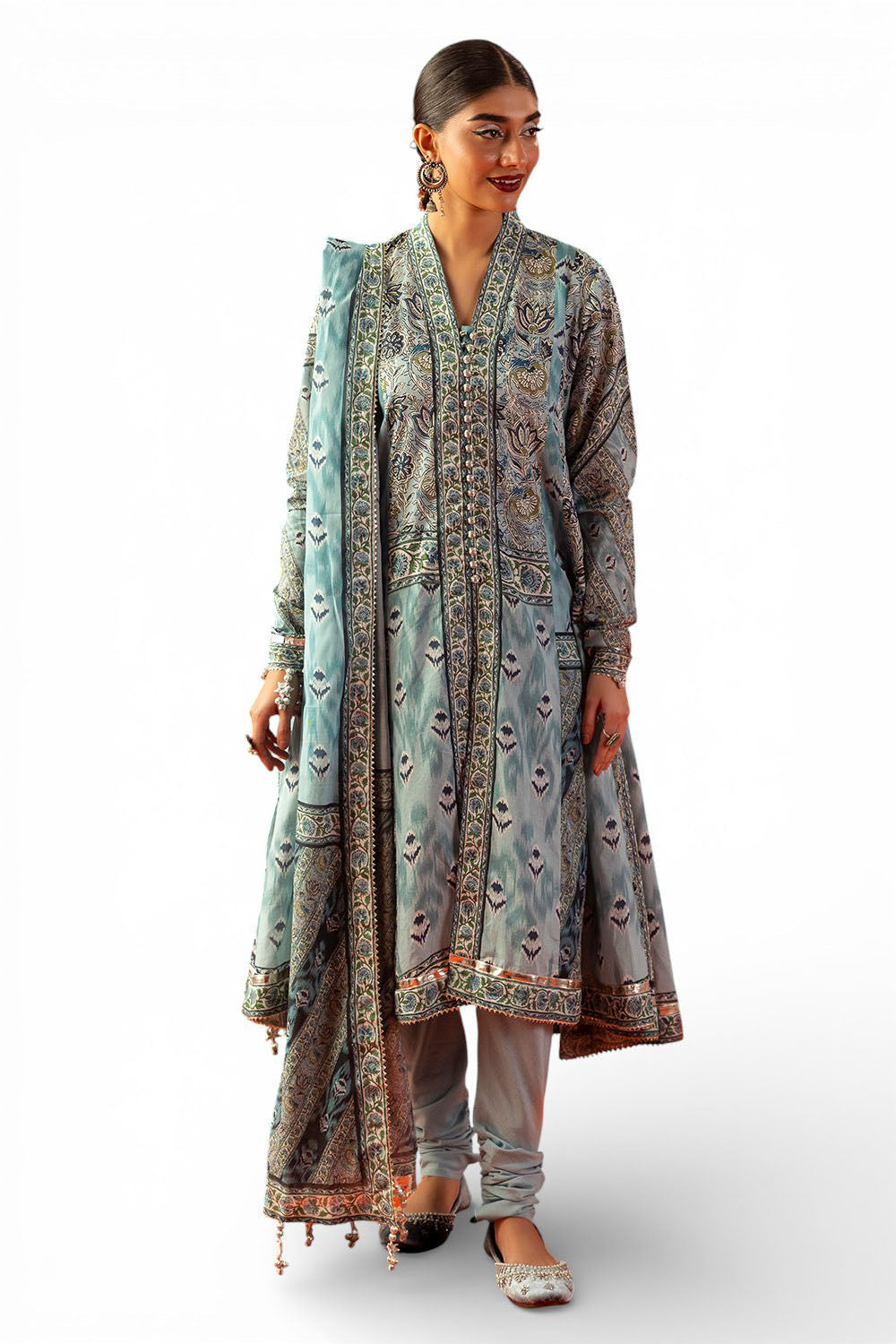 3 Piece Printed Lawn Suit with Dupatta