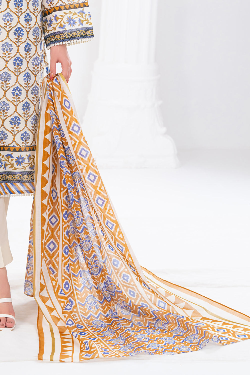 3 Piece Printed Lawn Suit with Dupatta