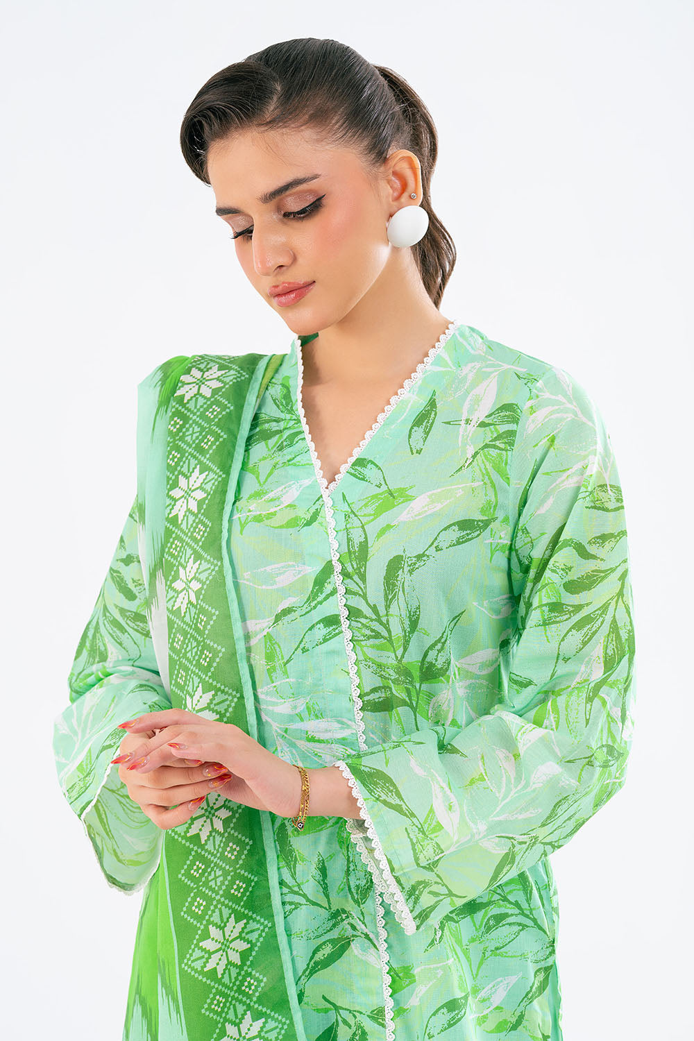 3 Piece Printed Lawn Suit with Dupatta