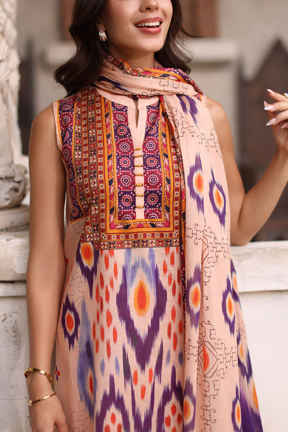 3 Piece Printed Lawn Suit with Printed Lawn Dupatta