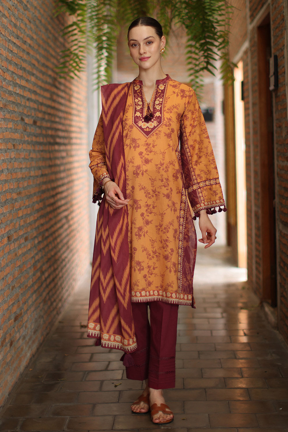 3 Piece Printed Lawn Suit with Printed Lawn Dupatta