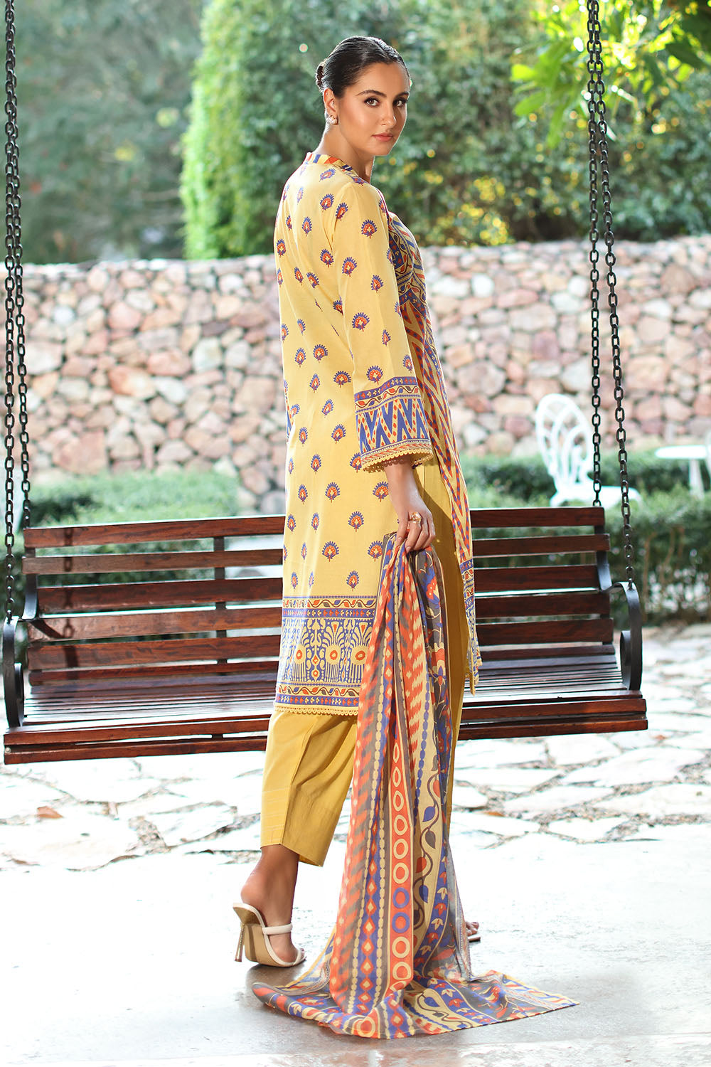 3 Piece Printed Lawn Suit With Dupatta